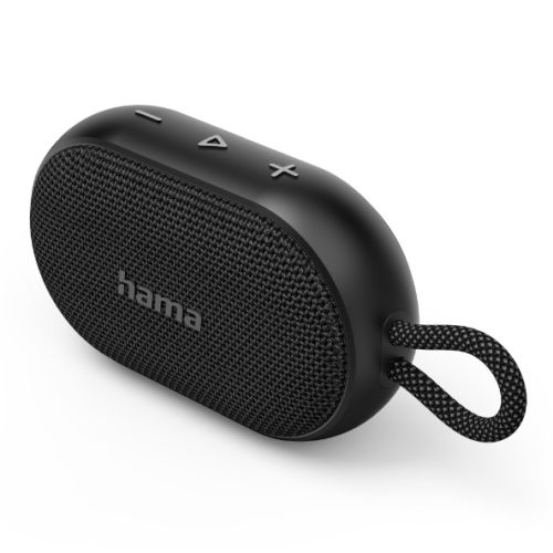 Hama Bomb 3.0 Bluetooth 16W Portable Loudspeaker, 3000mAh Battery, Waterproof IPX7, 3 Equaliser Modes, LED Lighting, Black