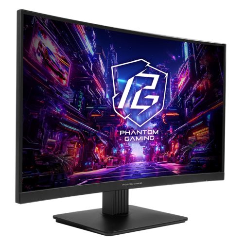 Asrock 27″ Phantom Gaming QHD Curved Gaming Monitor (PG27Q15R2A), 2560 x 1440, 1ms, 2 HDMI, DP, 165Hz, HDR 400, Wi-Fi Antenna, VESA