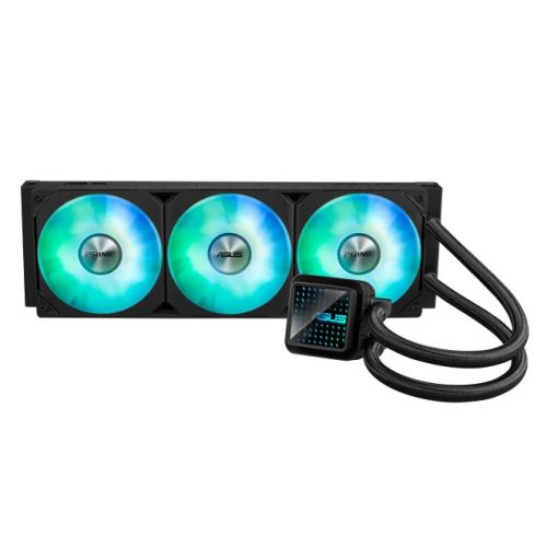 Asus PRIME LC 360 ARGB 360mm Liquid CPU Cooler, ARGB Fans, Customisable Infinity Mirror Lenses