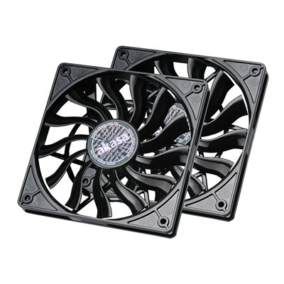 Akasa 120mm Slim Fan – PWM, Low Noise, High Airflow, 12V DC Axial Fan for HTPC and Slim Systems (Model: AK-FN078-KT02, 2-Pack)