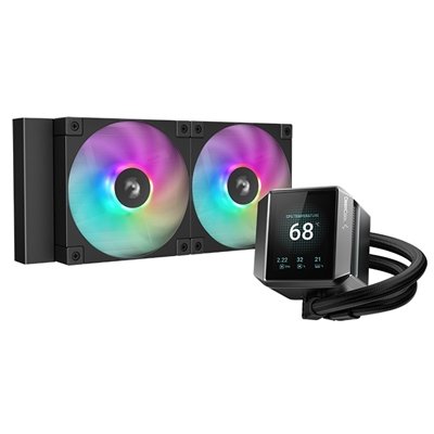 DeepCool Mystique 240 CPU Cooler, ARGB, Personalized Cooling with 2.8″ TFT LCD Screen and Enhanced Pump Performance, 5 year warranty