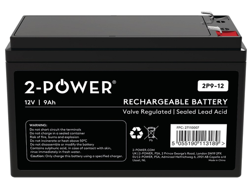 2-Power 2P9-12 UPS battery Sealed Lead Acid (VRLA) 12 V 9 Ah