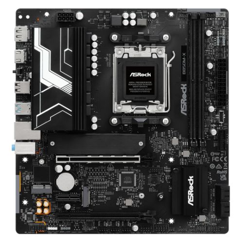 Asrock B850M-X, AMD B850, AM5, Micro ATX, 2 DDR5, HDMI, DP, 2.5G LAN, 2x M.2