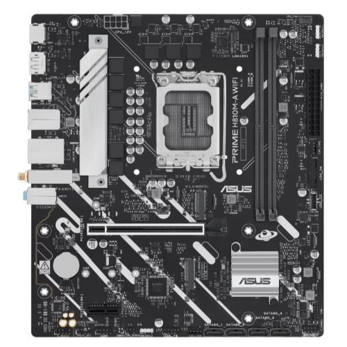 Asus PRIME H810M-A WIFI, Intel H810, 1851, Micro ATX, 2 DDR5, HDMI, DP, Wi-Fi 6E, GB LAN, 2x M.2