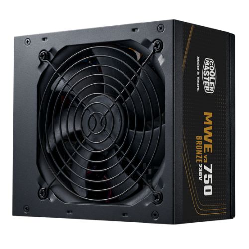 Cooler Master 750W MWE Bronze V3 230V ATX 3.1 PSU, Fully Wired, HDB Bearing Fan, 80+ Bronze