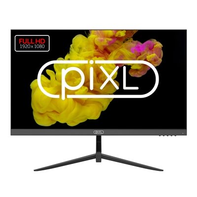 piXL PX24IVHFPD 24 Inch Frameless Monitor, Widescreen IPS LCD Panel, 5ms Response Time, 100Hz Refresh Rate, Full HD 1920 x 1080, VGA, HDMI, 16.7 Million Colour Support, Black Finish, 3 Year Warranty