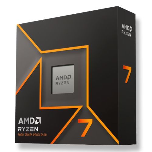 AMD Ryzen 7 9700X with Radeon Graphics, 8 Core AM5 Processor, 16 Threads, 3.8Ghz up to 5.5Ghz Turbo, 32MB Cache, 65W, No Fan