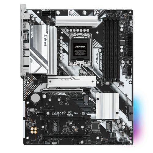 Asrock B760 PRO RS/D4, Intel B760, 1700, ATX, 4 DDR4, HDMI, DP, 2.5G LAN, PCIe4, 3x M.2, RGB