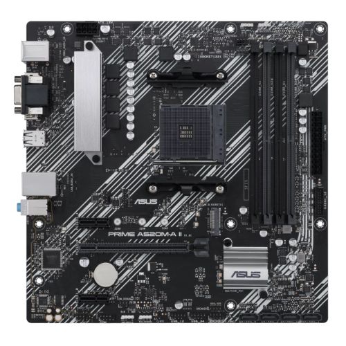 Asus PRIME A520M-A II/CSM – Corporate Stable Model, AMD A520, AM4, Micro ATX, 4 DDR4, VGA, HDMI, DP, M.2