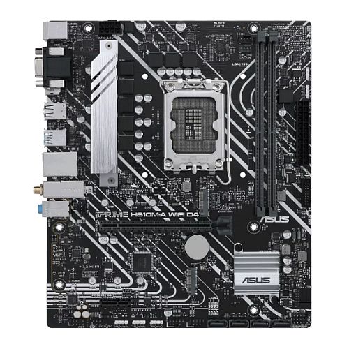 Asus PRIME H610M-A WIFI D4, Intel H610, 1700, Micro ATX, 2 DDR4, VGA, HDMI, DP, Wi-Fi, PCIe4, 2x M.2