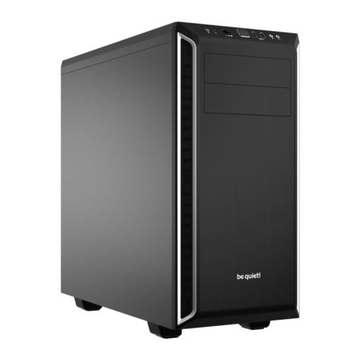 be quiet! Pure Base 600 Case, Silver, MId Tower, 2 x USB 3.2 Gen 1 Type-A, 3 x Pure Wings 2 Black PWM Fans Included, Completely Sound Insulated with Dampening Materials, Adjustable Top Cover Vent