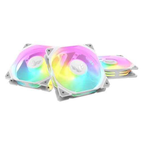 Asus TUF Gaming TR120 ARGB Reverse Blade 12cm PWM Case Fans (3 Pack), Hydraulic  Bearing, 28mm Frame, Double-layer LED Matrix Design, 2000 RPM, White