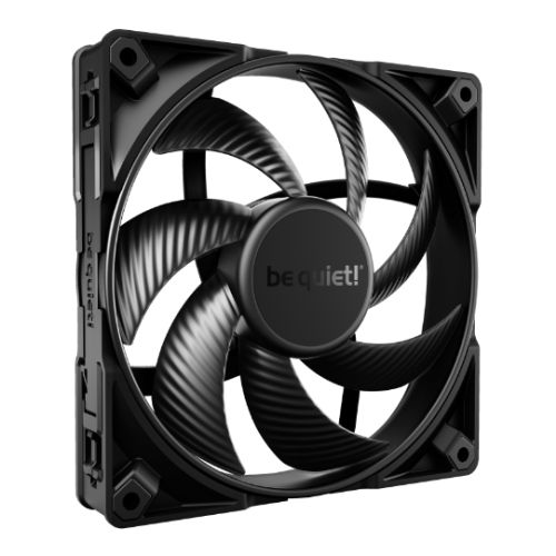 be quiet! Silent Wings Pro 4 PWM Black Fan, 140mm, 2400RPM, 4-Pin PWM Fan Connector, Black Frame, Black Blades, Optimized Fan Blades for the Highest Performance for Radiators & Heat Sinks, 3 Mounting Options, 3 Speed Switch