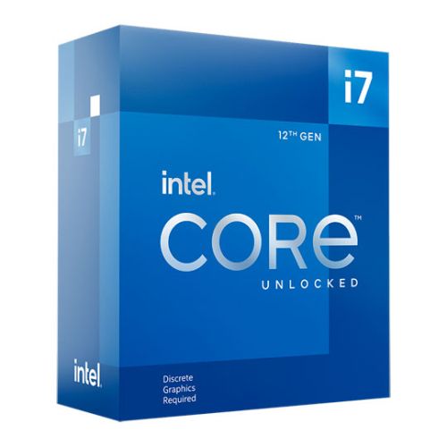 Intel 12th Gen Core i7-12700KF 12 Core Desktop Processor 20 Threads, 3.6GHz up to 5.0GHz Turbo, Alder Lake Socket LGA1700, 25MB Cache, 125W, Maximum Turbo Power 190W, No Graphics, No Cooler