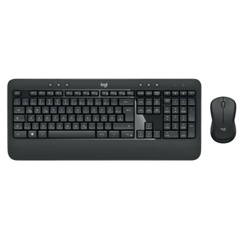 Logitech MK540 Advanced Wireless Keyboard and Mouse Combo for Windows, 2.4 GHz Unifying USB-Receiver, Multimedia Hotkeys, 3-Year Battery Life, for PC, Laptop, QWERTY UK Layout, Black