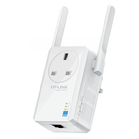 TP-LINK (TL-WA860RE) 300Mbps Wall-Plug Wifi Range Extender, AC Passthrough, 1 LAN