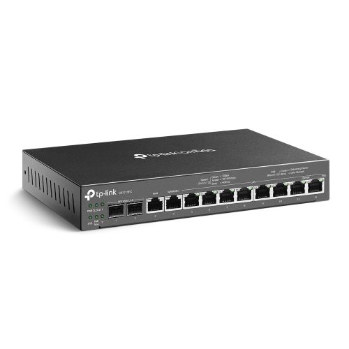 TP-LINK (ER7212PC) Omada 3-in-1 Gigabit VPN Router – Router + PoE Switch + Omada Controller, 12 Ports, Up to 4x WAN