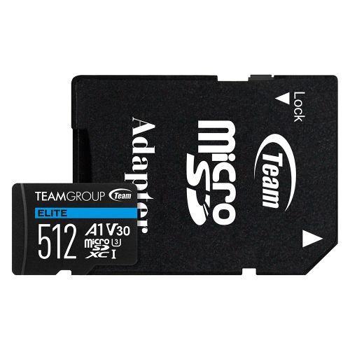 Team Elite A1 512GB Micro SDXC UHS-1 Flash Card with Adapter (for Android & 4K)