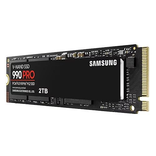 Samsung 990 PRO(MZ-V9P2T0BW) 2TB NVMe SSD, PCIe Gen4, M.2 Interface, 2280, Read 7450 MB/s, Write 6900 MB/s, 5 Year Warranty