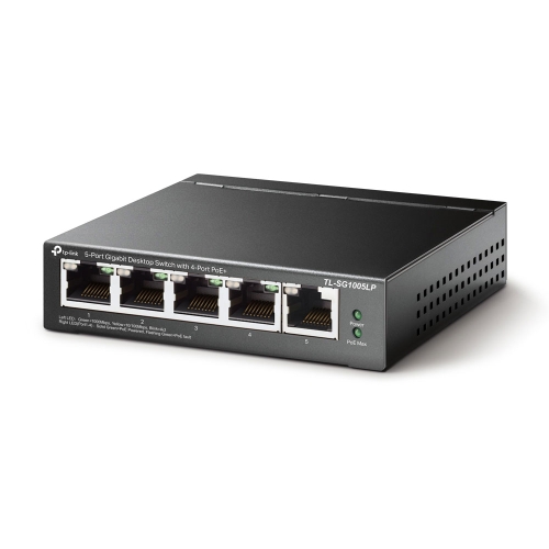 TP-Link TL-SG1005LP 5-Port Metal Gigabit Desktop PoE Switch with 4-Port PoE+ (40W)