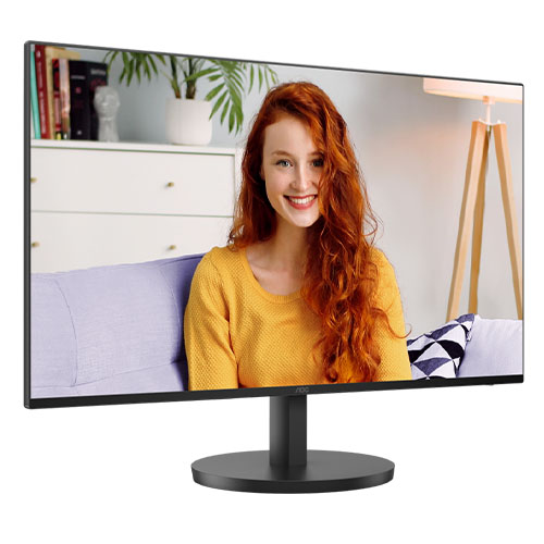 AOC 27B3HA2 27 Inch IPS Monitor,  Widescreen, Full HD, VGA, HDMI, 1ms, 100Hz, Internal PSU, Speakers, VESA, Black