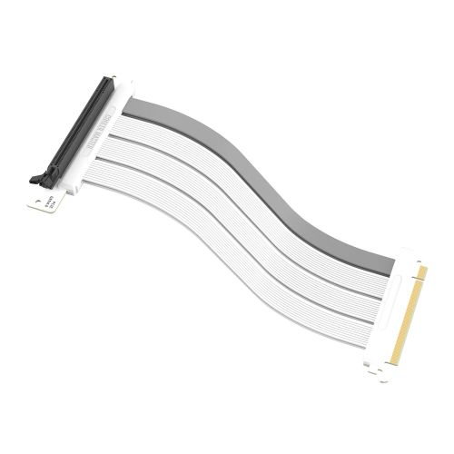 Cooler Master Riser Cable PCIe 4.0 x16, Gold Plated, White, 300mm