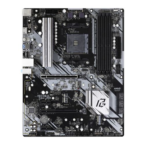 ASRock B550 Phantom Gaming 4 Super Alloy AMD AM4 Socket Motherboard, ATX, 4x DDR4 Slots, 3x M.2 Sockets, GbE LAN, 1x HDMI Port