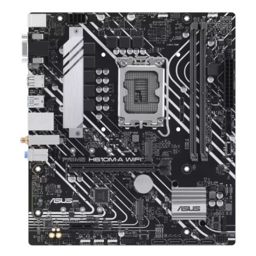 Asus PRIME H610M-A WIFI, Intel H610, 1700, Micro ATX, 2 DDR5, VGA, HDMI, DP, Wi-Fi, PCIe4, 2x M.2