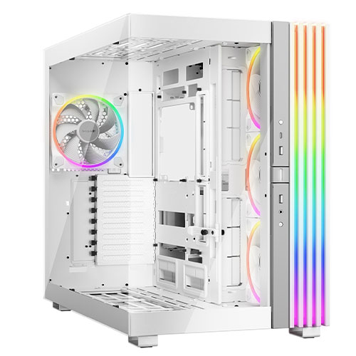 be-quiet! Light Base 900 FX, White, Full Tower E-ATX Case, Massive ARGB LED Strip, Full Windowed Design, 4 Light Wings 140mm PWM fans included