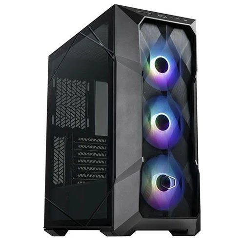 Cooler Master MasterBox TD500 Mesh V2 Gaming Case w/ Glass Side, E-ATX, 3x ARGB Fans, ARGB Fan Hub, FineMesh Front, USB-C, Black