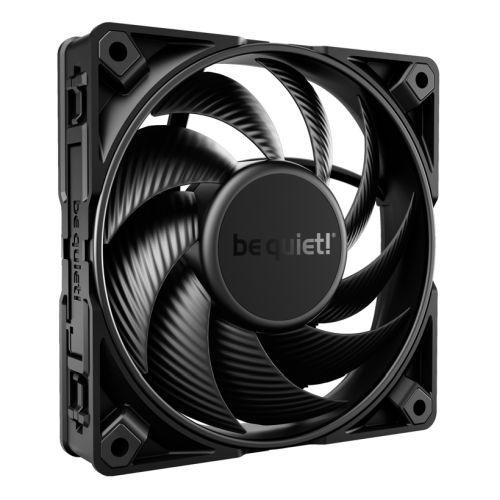 be quiet! Silent Wings Pro 4 PWM Black Fan, 120mm, 3000RPM, 4-Pin PWM Fan Connector, Black Frame, Black Blades, Optimized Fan Blades for the Highest Performance for Radiators & Heat Sinks, 3 Mounting Options, 3 Speed Switch