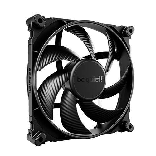 be quiet! Silent Wings 4 PWM Black Fan, 140mm, 1100RPM, 4-Pin PWM Fan Connector, Black Frame, Black Blades, Optimized Fan Blades for High End Performance, 2 Mounting Options