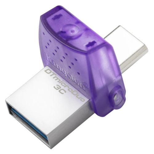 Kingston DataTraveler DTDUO3CG3/128GB 128GB MicroDuo USB OTG Flash Drive, 3C, USB-C and Type A