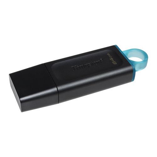 Kingston DataTraveler Exodia 64GB USB 3.2 Black with Cyan loop USB Flash Drive