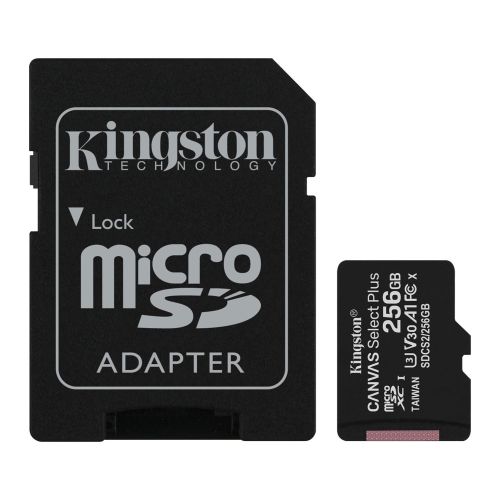 Kingston Canvas Select Plus 256GB Micro SD UHS-I Flash Card