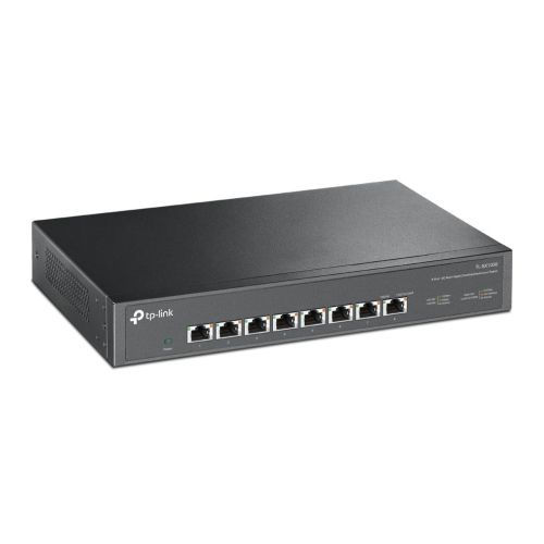 TP-LINK (TL-SX1008) 8-Port Unmanaged 10G Multi-Gigabit Desktop/Rackmount Switch, 8x 100/1G/2.5G/5G/10G, Low-Noise Fan, Steel Case