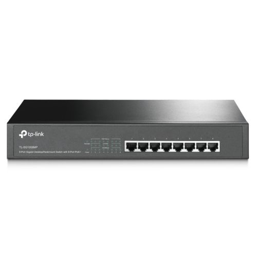 TP-Link TL-SG1008MP 8-Port Metal Gigabit Desktop/Rackmount Switch with 8-Port PoE+ (30W)