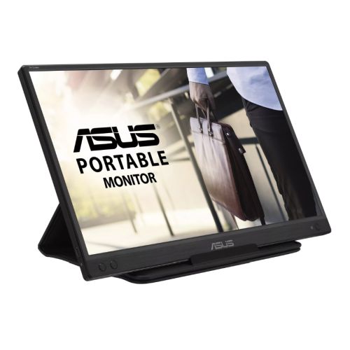 Asus 15.6″ Portable IPS Monitor (ZenScreen MB166C), 1920 x 1080, USB-C, USB-powered, Auto-rotatable, Flicker Free, Blue Light Filter