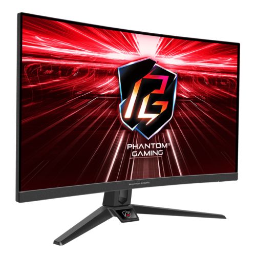 Asrock 27″ Phantom Gaming FHD Curved Monitor (PG27F15RS1A), 1920 x 1080, 1ms, 2 HDMI, DP, 240Hz, HDR 10, Tilt/Swivel, VESA