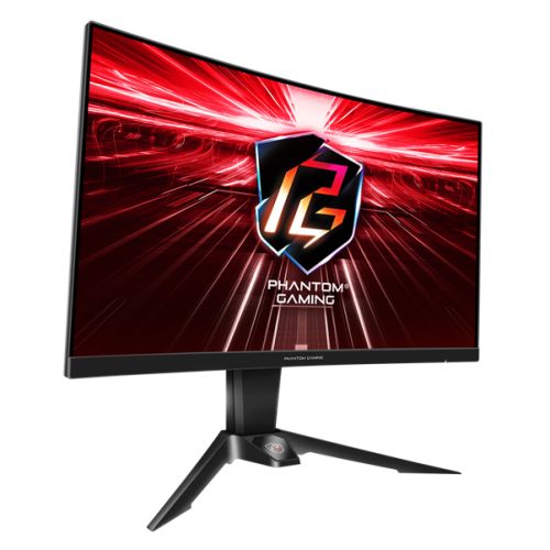 Asrock 27″ Phantom Gaming QHD Curved Gaming Monitor (PG27Q15R2A), 2560 x 1440, 1ms, 2 HDMI, DP, 165Hz, Tilt/Swivel/Height Adjust., VESA