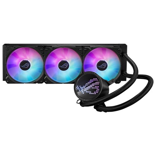 Asus ROG Ryuo III 360 ARGB 360mm Liquid CPU Cooler, 8th Gen Asetek Pump, 3 x ARGB Fans, Anime Matrix LED Display