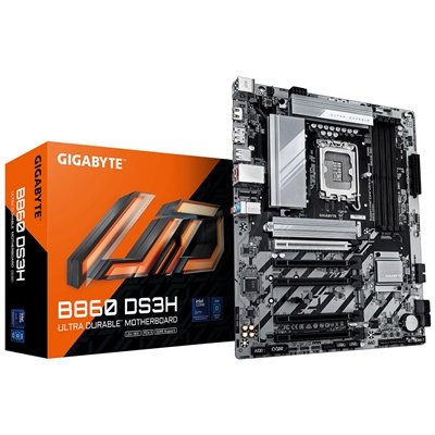 Gigabyte B860 DS3H Intel 1851 Socket Motherboard, ATX, 4x DDR5 Slots, 2x M.2 Sockets, 2x USB-C Port, 2.5GbE LAN, 1x DisplayPort / 1x HDMI Port