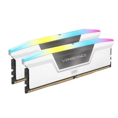 Corsair Vengeance RGB 32GB Kit (2 x 16GB), DDR5, 6000MHz, CL30, 1.4V, XMP 3.0, PMIC, White, DIMM Memory