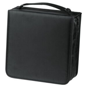 Hama CD/DVD/Blu-Ray Disc Wallet, Up to 208 Discs, Cleaning Cloth, Black
