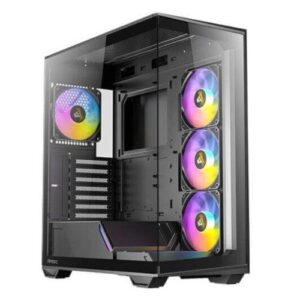 ANTEC Constellation C3 Black ARGB Case, 270' Full-View Tempered Glass, Dual Chamber, Tool-Free Design, 4 x ARGB PWM Fns With Built-In Fan Controller, ATX, Micro-ATX, ITX