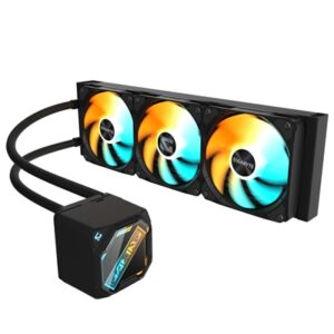 GIGABYTE GP-GIGABYTE GME 360 All-in-One Liquid CPU Cooler with 360mm Radiator, ARGB Lighting, Teflon Tubing and Magnetic Rotating Cover