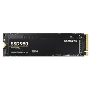 Samsung 980 (MZ-V8V250BW) 250GB NVMe SSD, M.2 Interface, PCIe Gen3, 2280, Read 2900MB/s, Write 1300MB/s, 5 Year Warranty