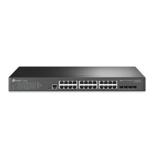 TP-LINK (TL-SG3428) JetStream 24-Port Gigabit L2 Managed Switch with 4 SFP Slots, Console Port, Fanless, Rackmountable