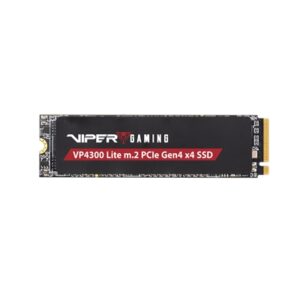 Patriot (VP4300L1TBM28H) 1TB VP4300 Lite M.2 PCIe Gen4 x4 Gaming 2280 SSD, Read/write speeds up to 7,400MB/s, 6,400MB/s,PS5 compataible- PS5 Seq Read up to 6,100MB/s, Five-year warranty