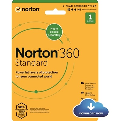 Norton 360 Standard 2022, Antivirus Software for 1 Device, 1-year Subscription, Includes Secure VPN, Password Manager and 10GB of Cloud Storage, PC/Mac/iOS/Android, Activation Code by email – ESD Norton 360 Standard 2022, Antivirus Software for 1 Device, 1-year Subscription, Includes Secure VPN, Password Manager and 10GB of Cloud Storage, PC/Mac/iOS/Android, Activation Code by email - ESD